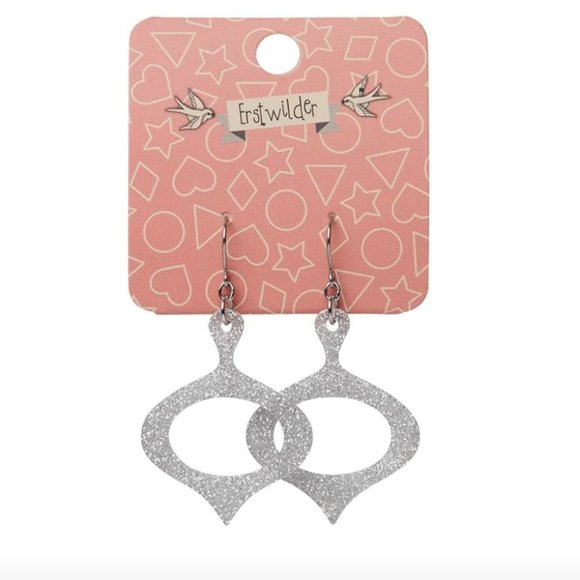 Erstwilder Jewelry - Erstwilder BAUBLE GLITTER RESIN DROP EARRINGS